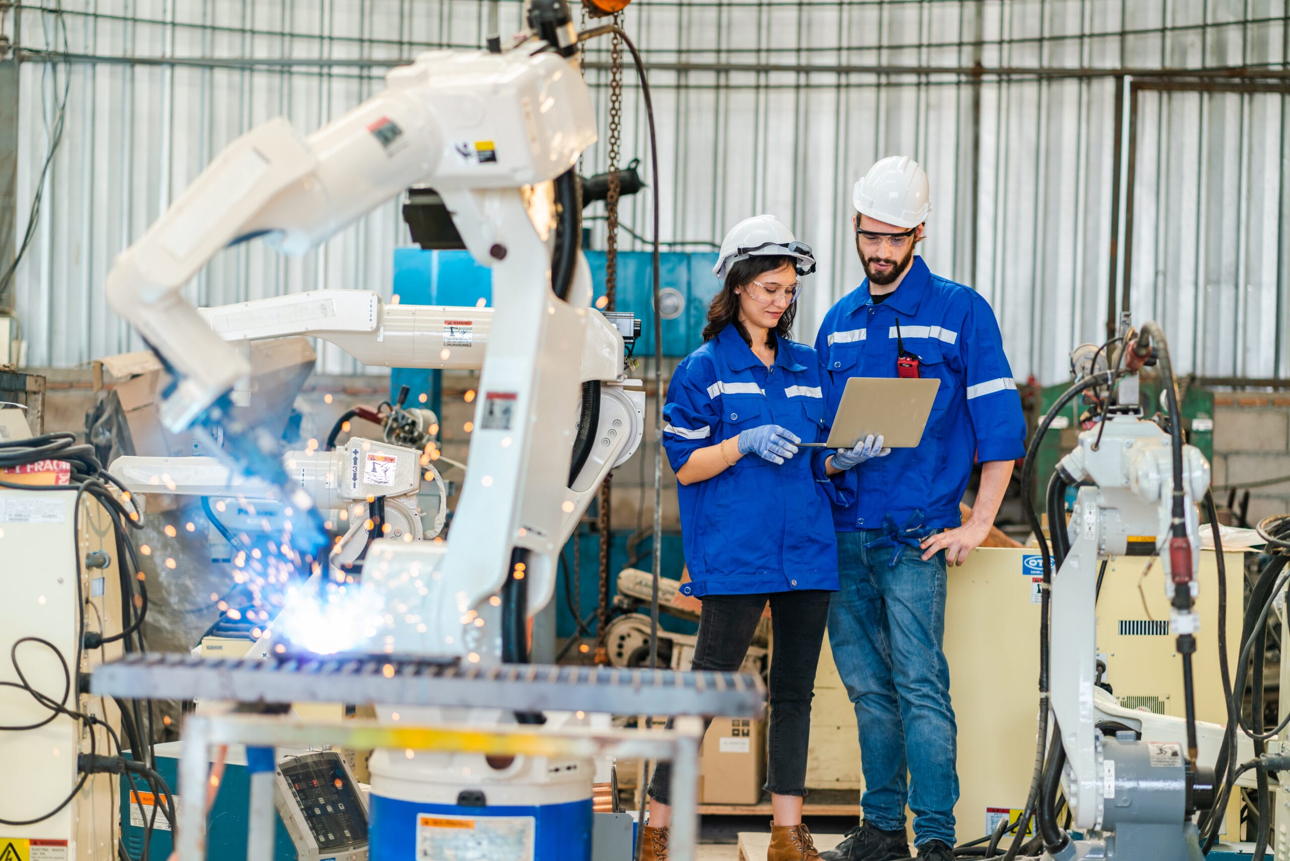 professional technician engineer with safety helmet hat working in industrial manufacturing factory | Bpointer